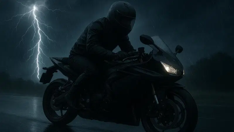 Fulmini e moto: la scienza spiega perch&eacute; guidare con il temporale &egrave; pericoloso