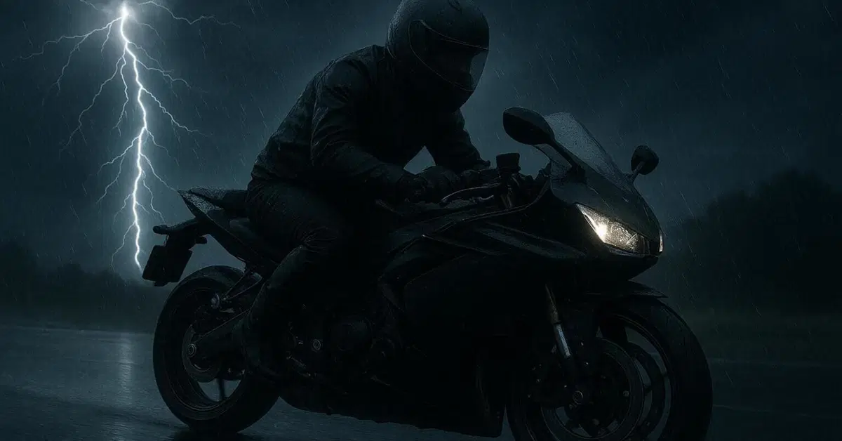 Fulmini e moto: la scienza spiega perch&eacute; guidare con il temporale &egrave; pericoloso