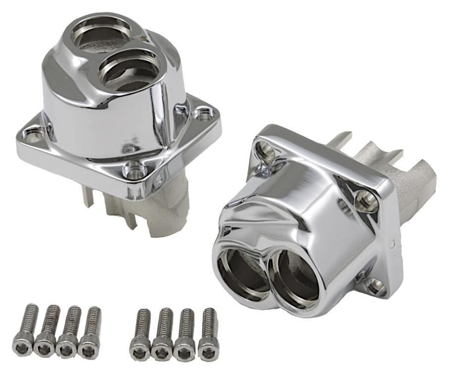 Copridadi Assale Anteriore Cromati CNC Per Harley Davidson | Proteggi Il Tuo Dyna Con Stile E Resistenza