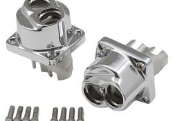 Coppia blocchetti guida punterie cromati per Dyna, Zodiac