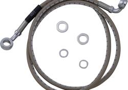 Tubo freno ant treccia inox lungo stock per Softai Drag Specialties