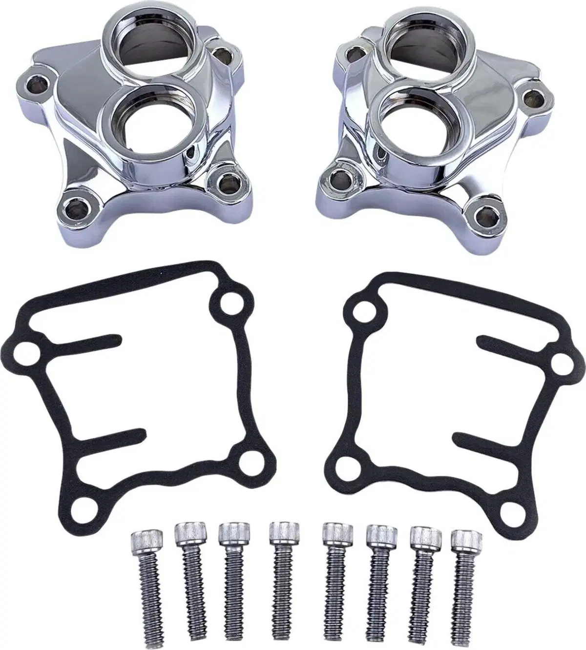 Coperchi blocchetti punterie cromati per Dyna, Sof Drag Specialties