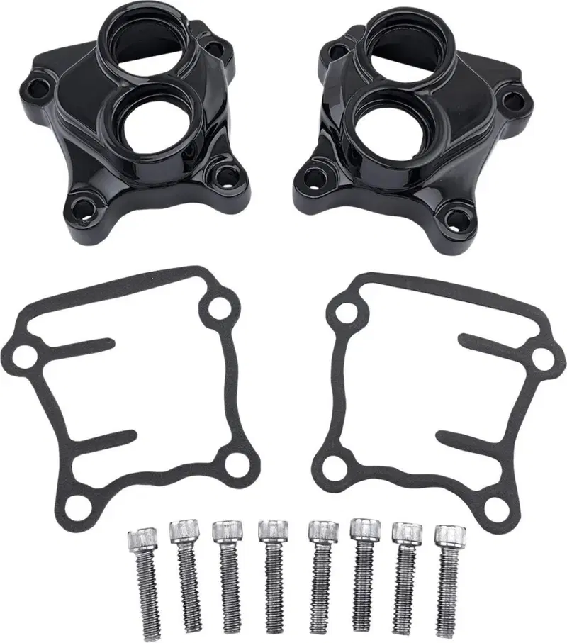 Coperchi blocchetti punterie neri lucidi per Dyna, Drag Specialties
