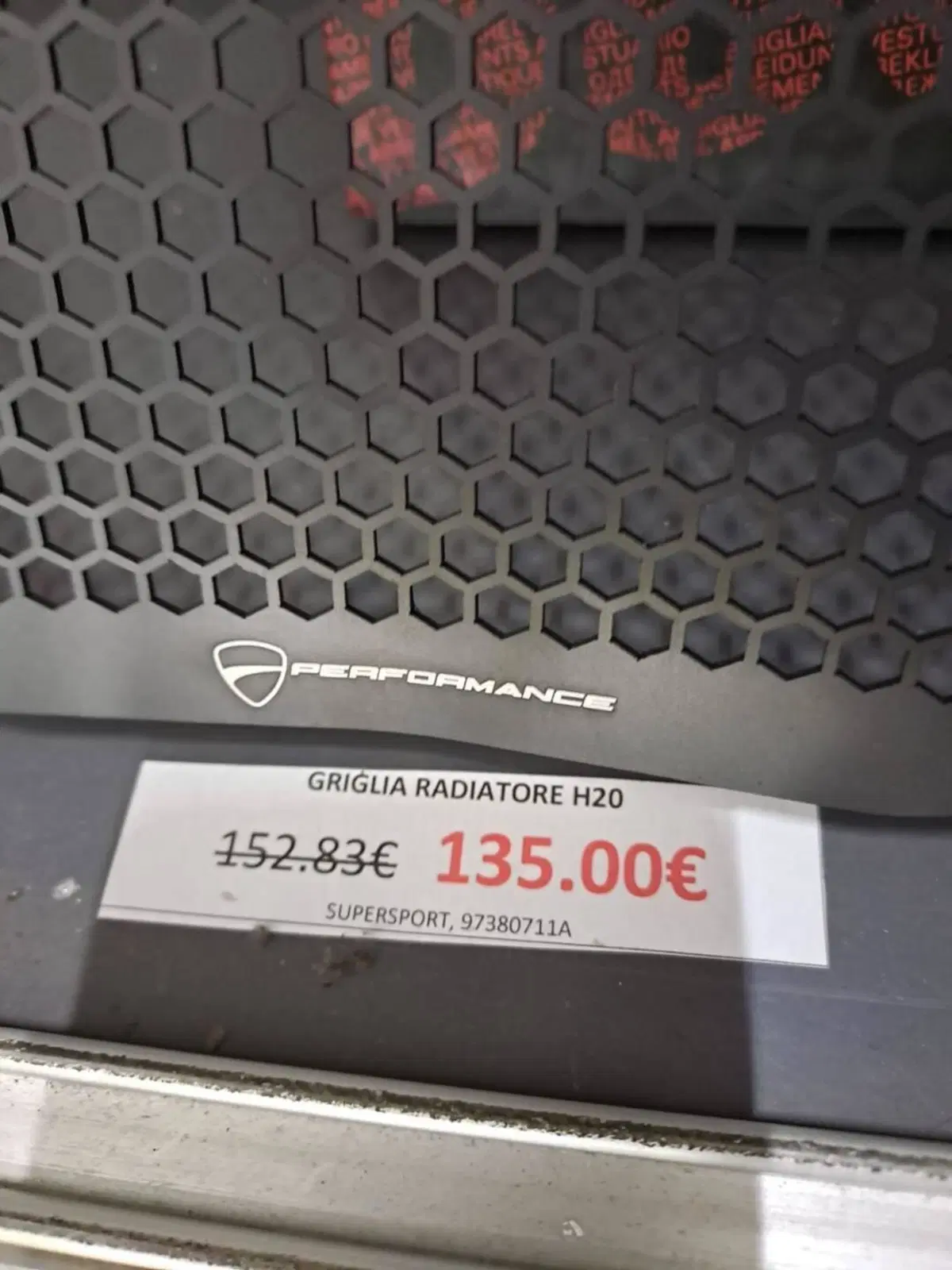 Griglia protettiva in alluminio per radiatore acqu Ducati