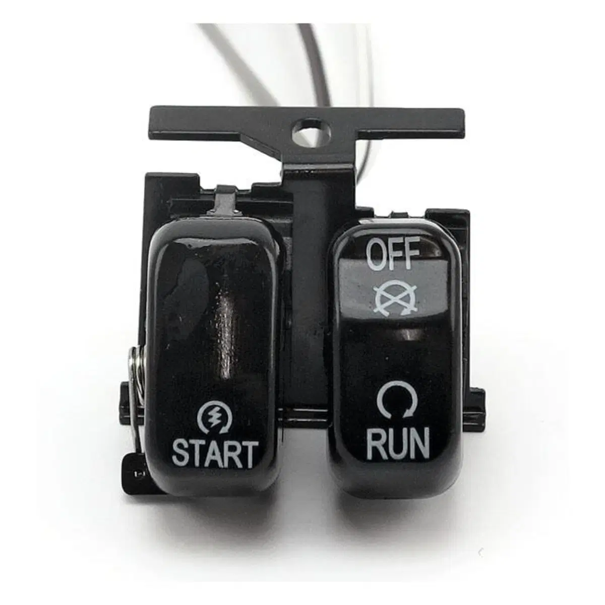 Kit pulsanti Start/Run/Off neri per Softail dal 19 