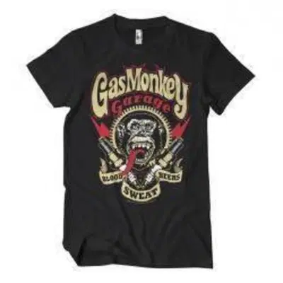 T-SHIRT GAS MONKEY GARAGE Spark Plugs Taglia L Col