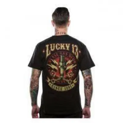 T-SHIRT LUCKY 13 AMPED Taglia M Colore Nero