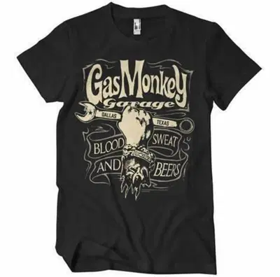 T-SHIRT GAS MONKEY GARAGE WRENCH LABEL Taglia XL C