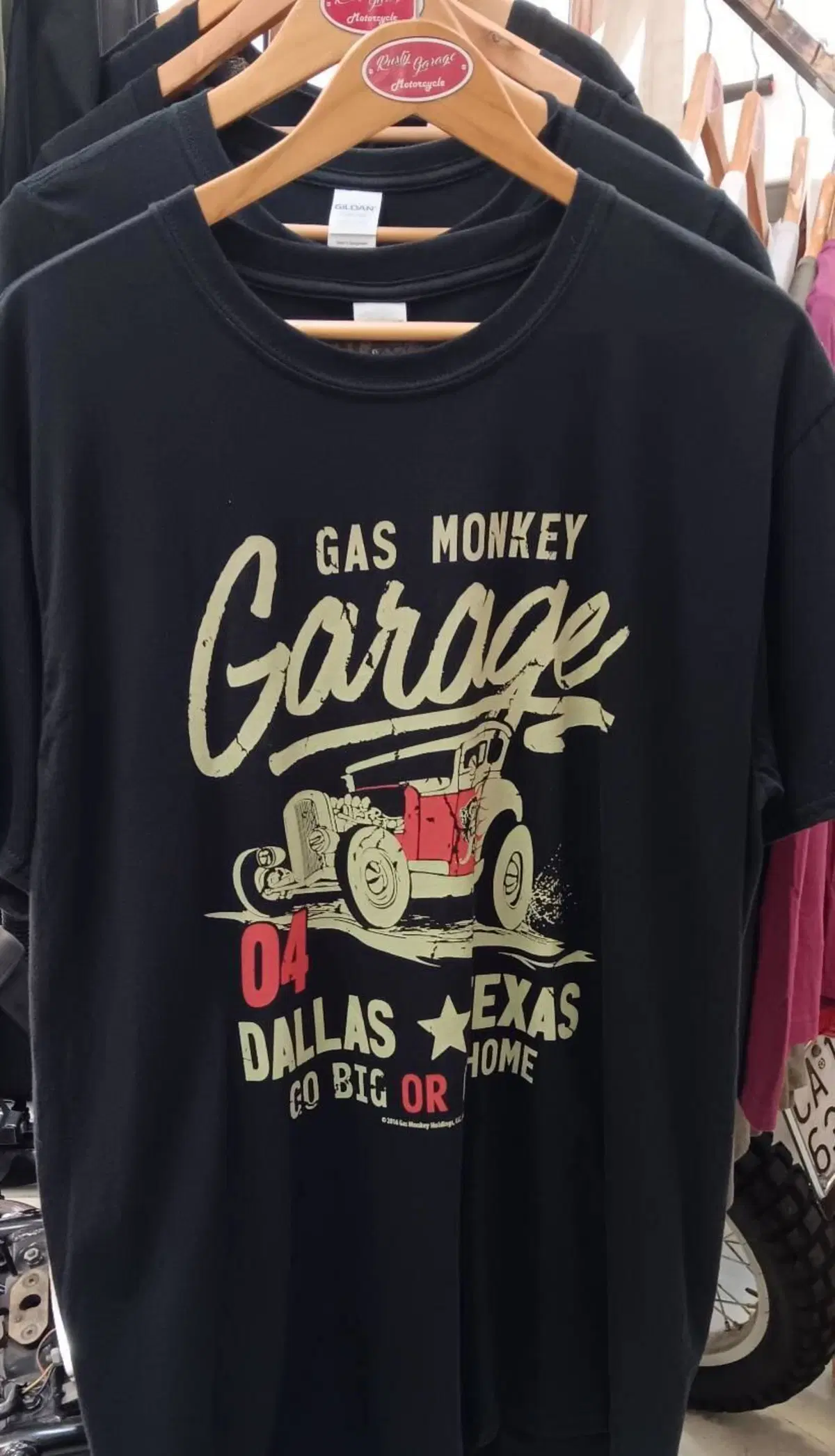 T-SHIRT GAS MONKEY GARAGE Go Big or Go Home Colore