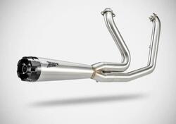 Scarico 2 in 1 Racing satinato Zard per Softail d