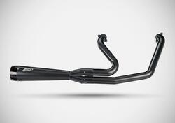 Scarico 2 in 1 Racing nero Zard per Softail dal 20