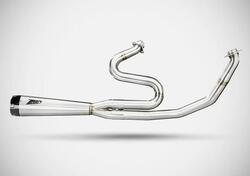 Scarico 2 in 1 Racing lucido Zard per Softail dal