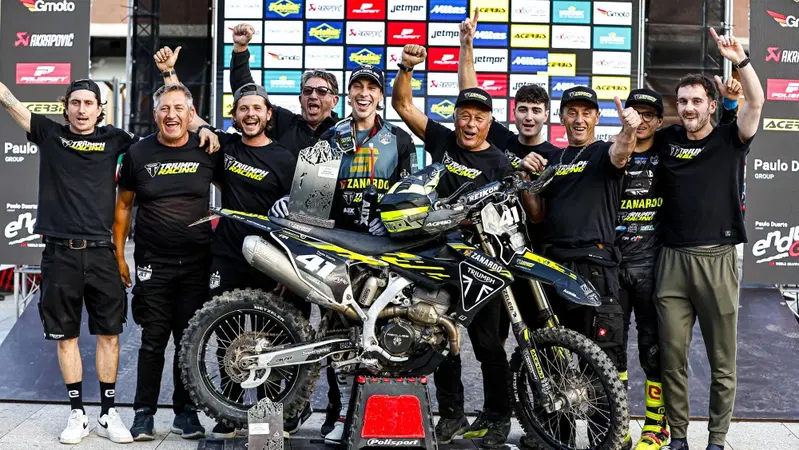 Lesiardo trionfa al GP d&rsquo;Italia e scrive la storia. E' la prima vittoria di Triumph nell'enduro