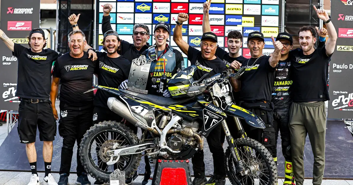 Lesiardo trionfa al GP d&rsquo;Italia e scrive la storia. E' la prima vittoria di Triumph nell'enduro