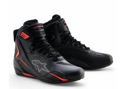 Scarpe Moto Alpinestars Faster 4 Drystar Rosso Flu