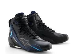 Scarpe Moto Alpinestars Faster 4 Drystar Blu Ciano