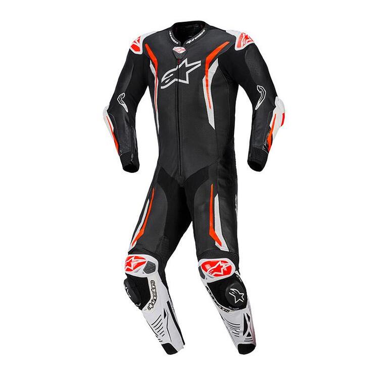 Tuta Moto Pelle Alpinestars GP Tech V5 Nero Bianco