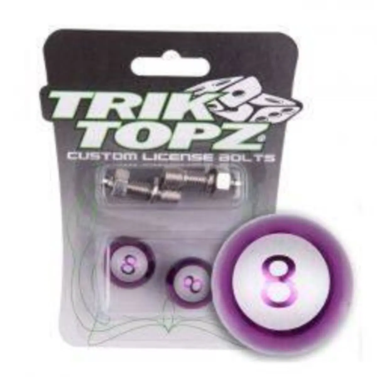 Supporti per targa Palla 8 Viola TRIK TOPZ