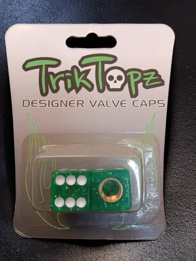 TRIK TIPZ COPRIVALVOLA DADO VERDE GLITTER TRIK TRIPZ