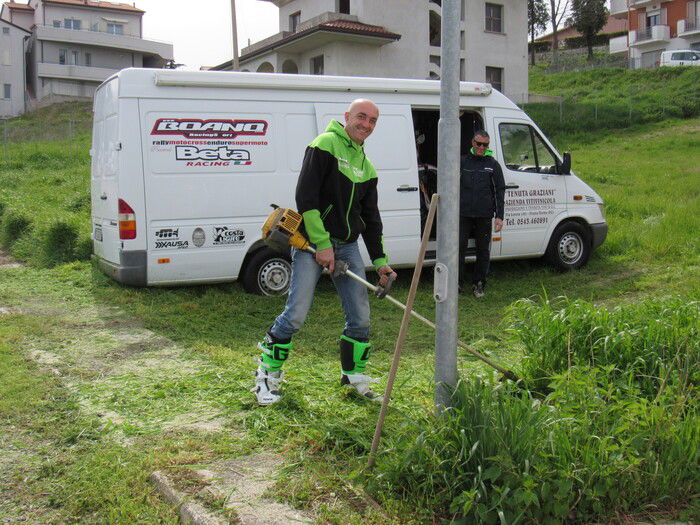 Graziani in fase di allestimento della piazzola