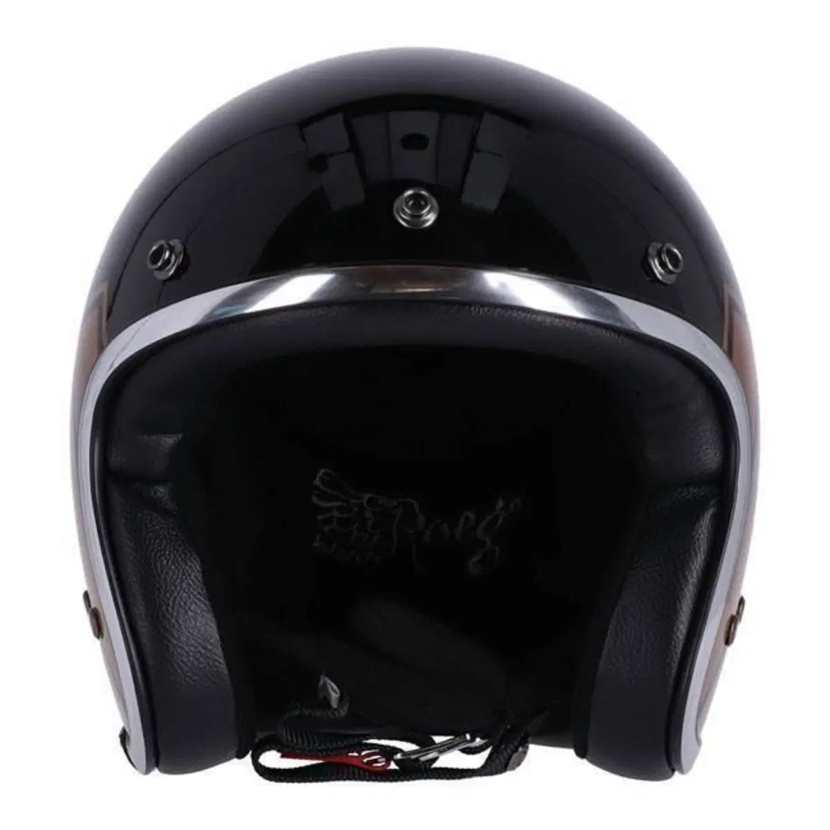 Casco Jet Roeg 13 and a half Nero lucido grafica o (3)
