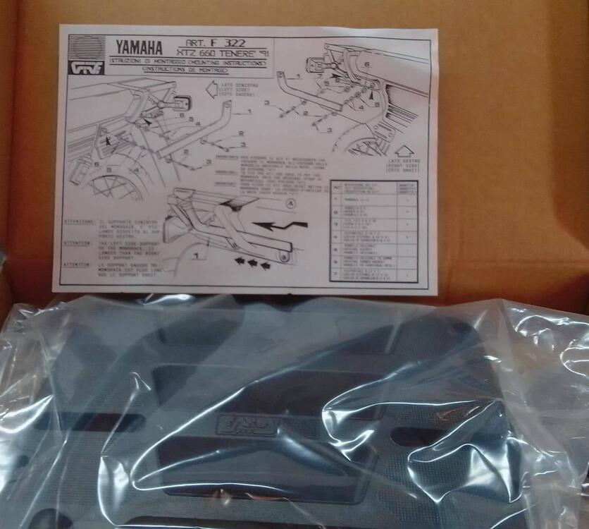F322 KIT piastra posteriore XTZ 660 TENERE' 