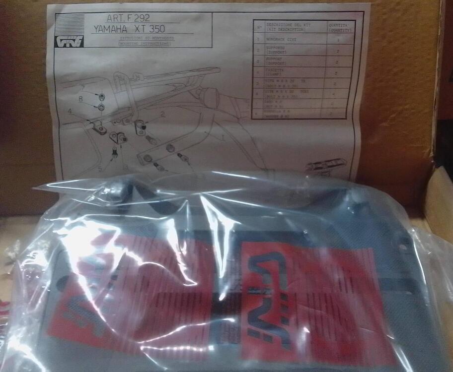 F292 Portapacchi XT 350 Givi