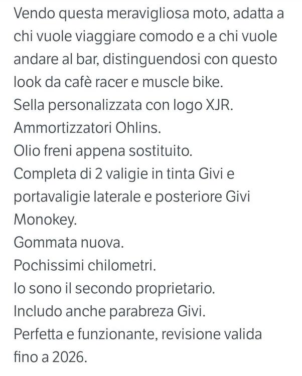 Yamaha XJR 1300 (2006 - 14)