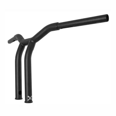 Manubrio Burly T-bar Dominator Raked nero opaco da 