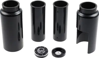 Kit completo Copri Forcelle neri lucidi con logo P 