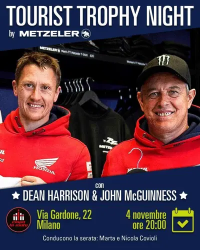 Ciapa la Moto, 4 novembre: Tourist Trophy Night con John McGuinness e Dean Harrison