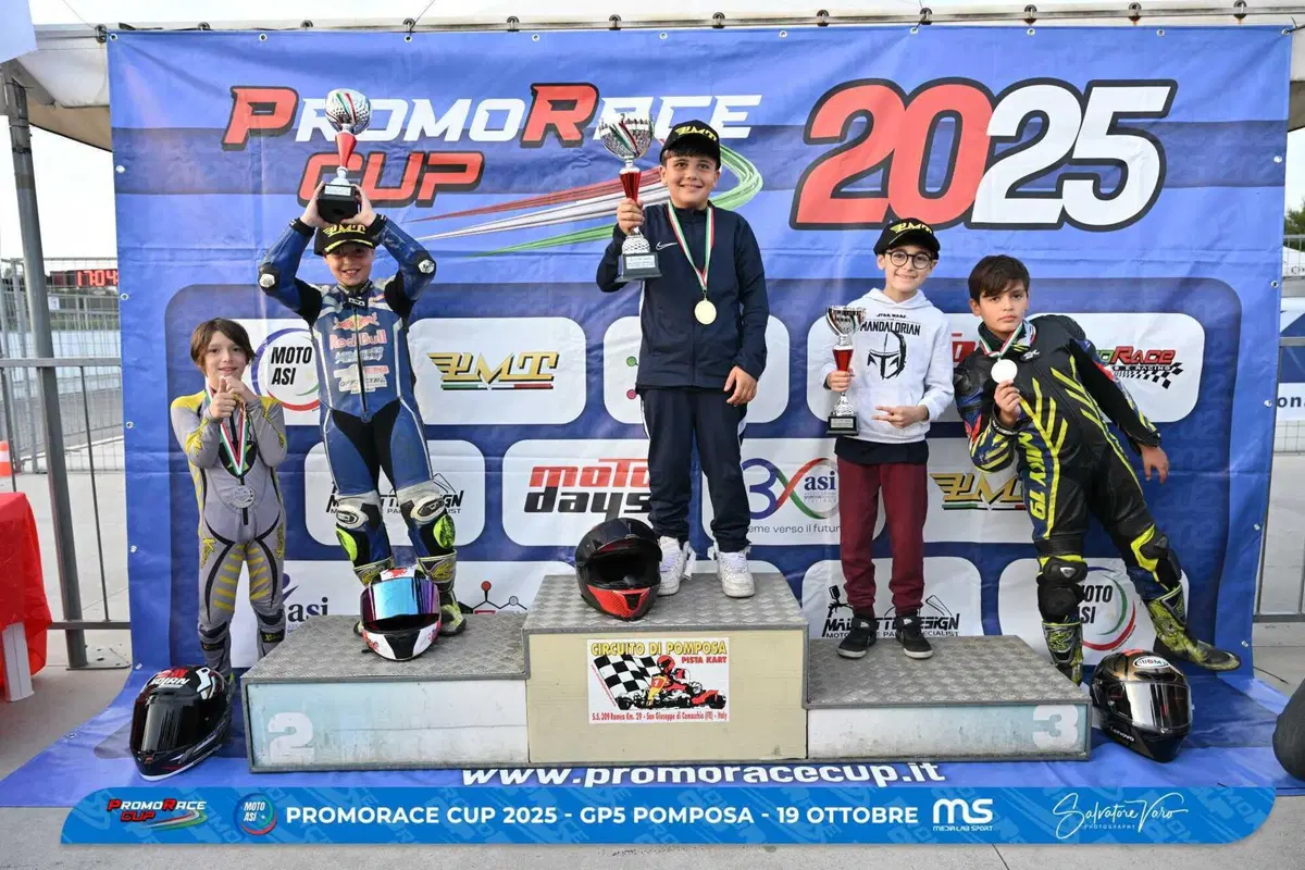 PromoRace Cup 2025, GP5 Pomposa: spettacolo e titoli nazionali MotoASI al Motodromo di Pomposa (3)