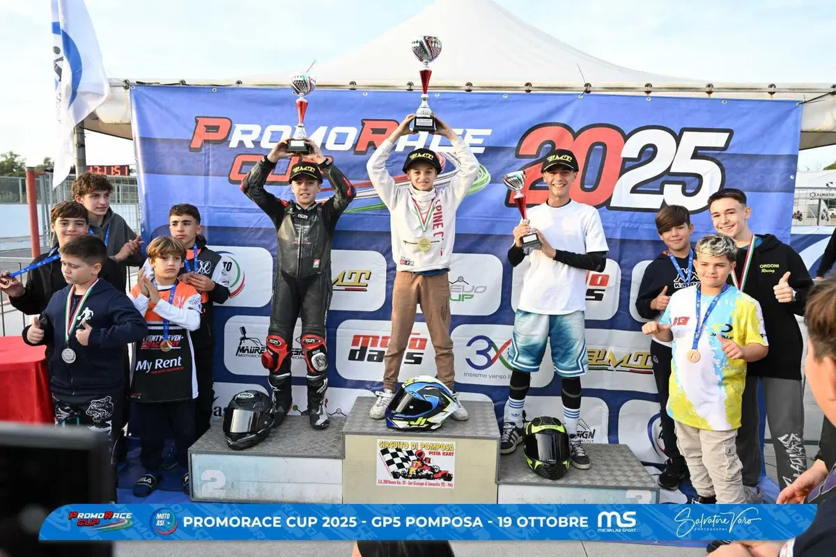 PromoRace Cup 2025, GP5 Pomposa: spettacolo e titoli nazionali MotoASI al Motodromo di Pomposa (5)