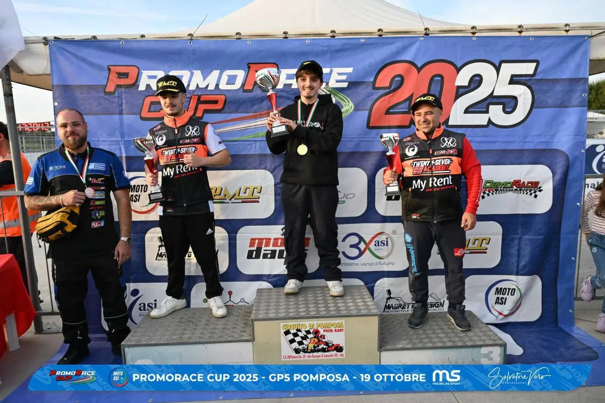 PromoRace Cup 2025, GP5 Pomposa: spettacolo e titoli nazionali MotoASI al Motodromo di Pomposa (9)
