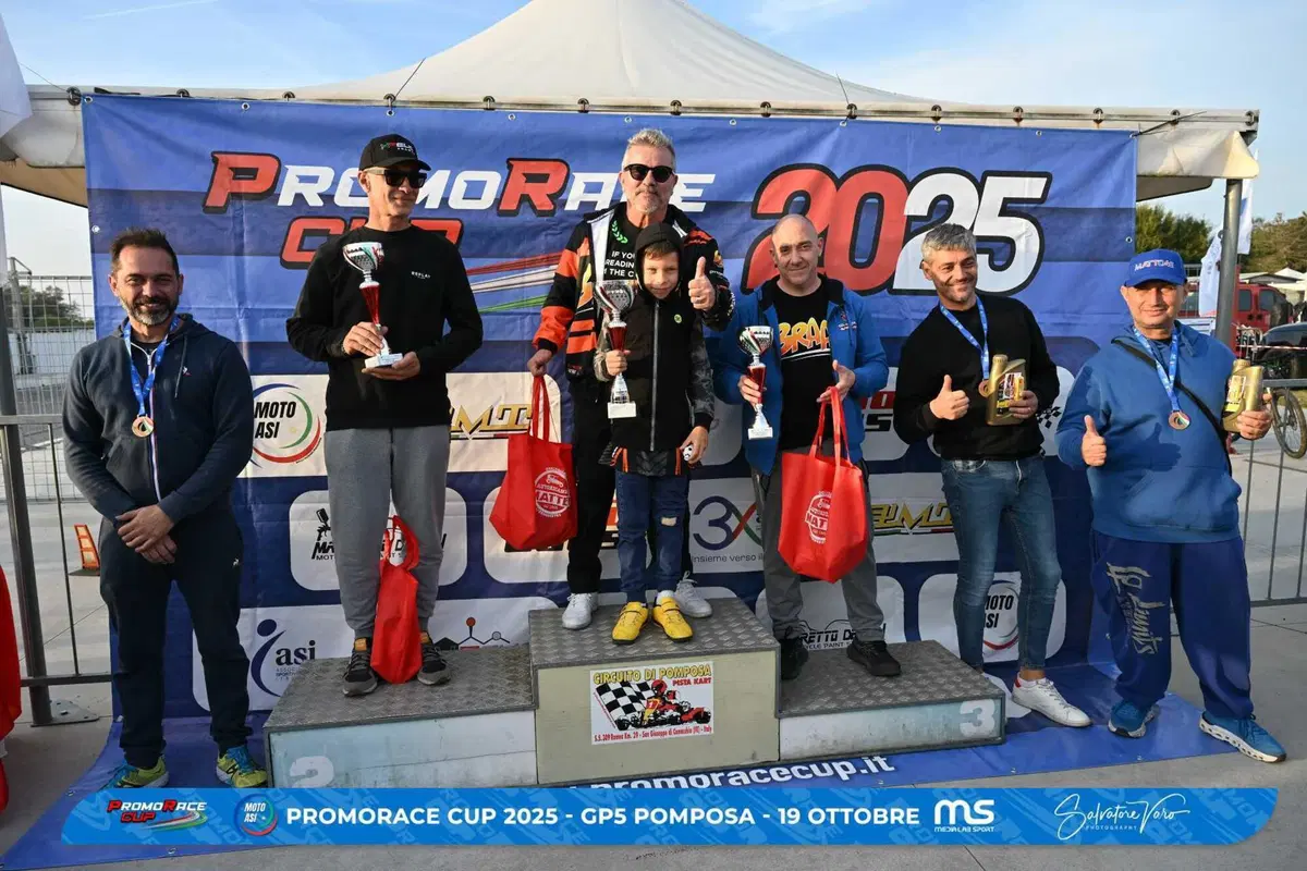 PromoRace Cup 2025, GP5 Pomposa: spettacolo e titoli nazionali MotoASI al Motodromo di Pomposa (11)