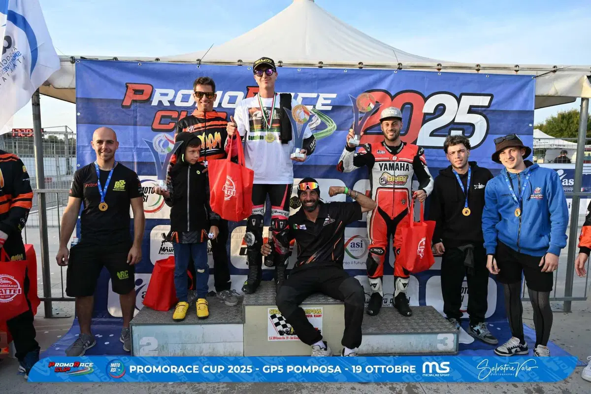 PromoRace Cup 2025, GP5 Pomposa: spettacolo e titoli nazionali MotoASI al Motodromo di Pomposa (13)