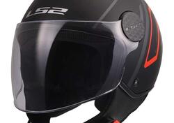 Casco Jet LS2 OF558 Sphere Lux II Minim Nero Rosso