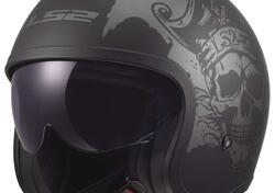 Casco Jet LS2 OF599 Spitfire II Willy Nero Grigio