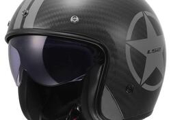 Casco Jet LS2 OF601 Bob II C Star Grigio In Carbon