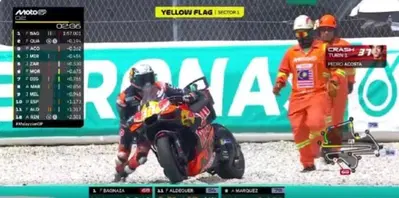 MotoGP 2025. GP della Malesia. Multato Pedro Acosta: dopo la caduta &egrave; ripartito e ha girato negli ultimi 3 minuti del Q2 [VIDEO]