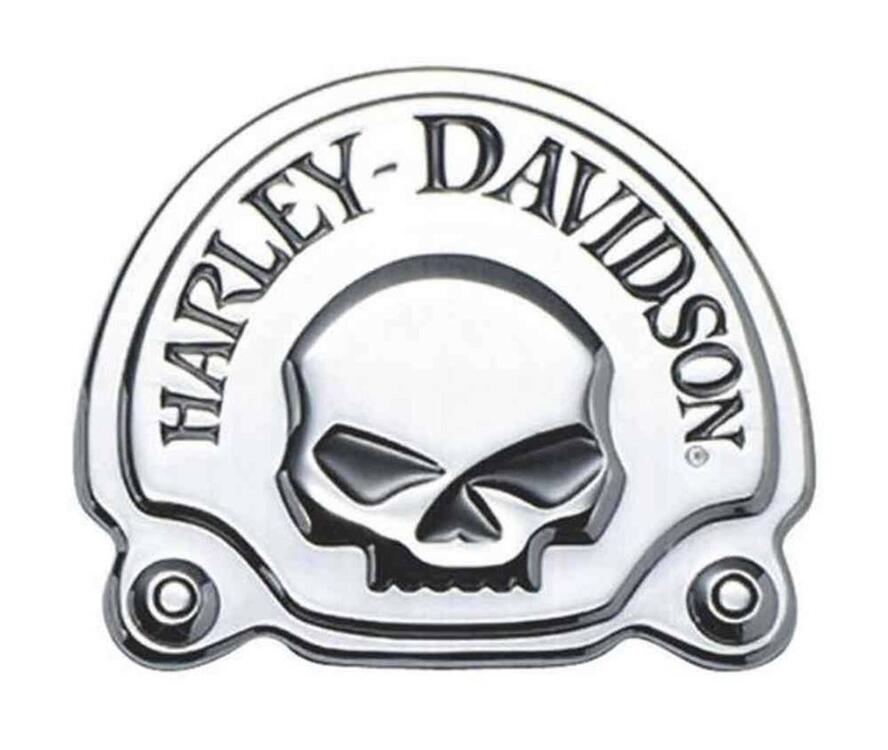 Medaglione cromato Emblema Skull Harley Davidson O Harley-Davidson