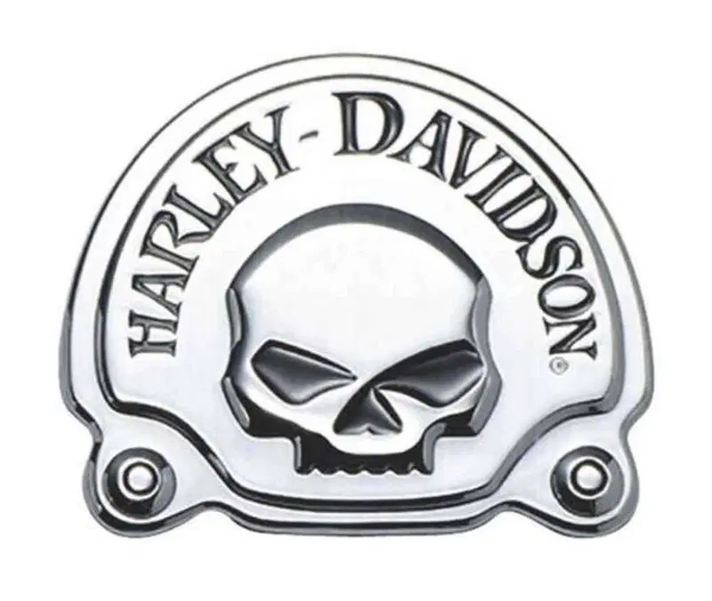 Medaglione cromato Emblema Skull Harley Davidson O Harley-Davidson