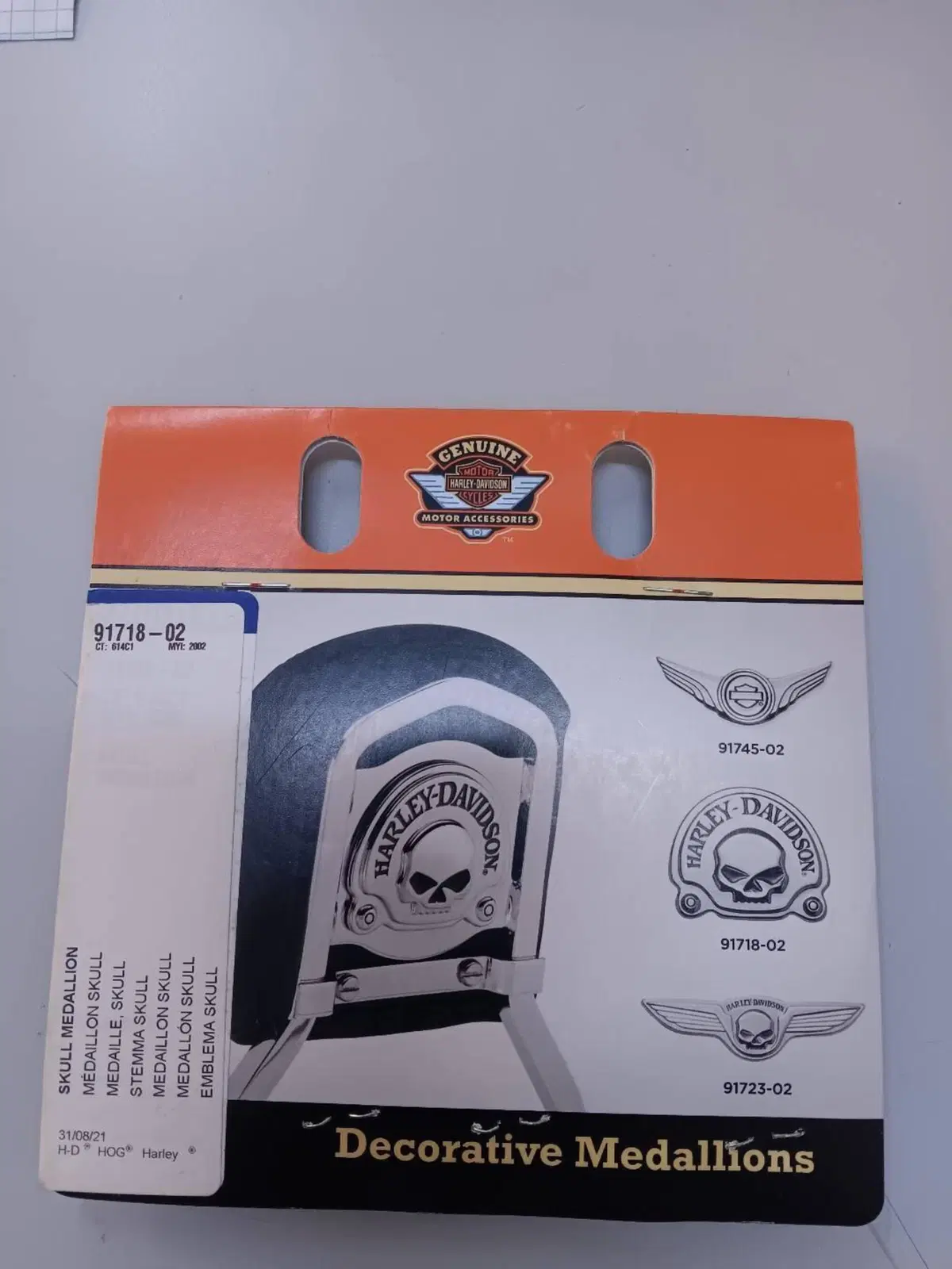 Medaglione cromato Emblema Skull Harley Davidson O Harley-Davidson (2)