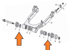 Distanziale forcellone Touring dal 1980 al 2001 ri Zodiac