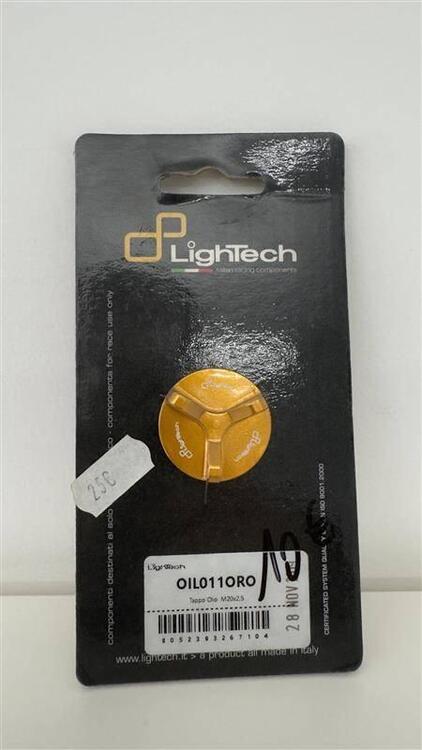 LIGHTECH tappo carico olio OIL011ORO M20x2,5 (2)