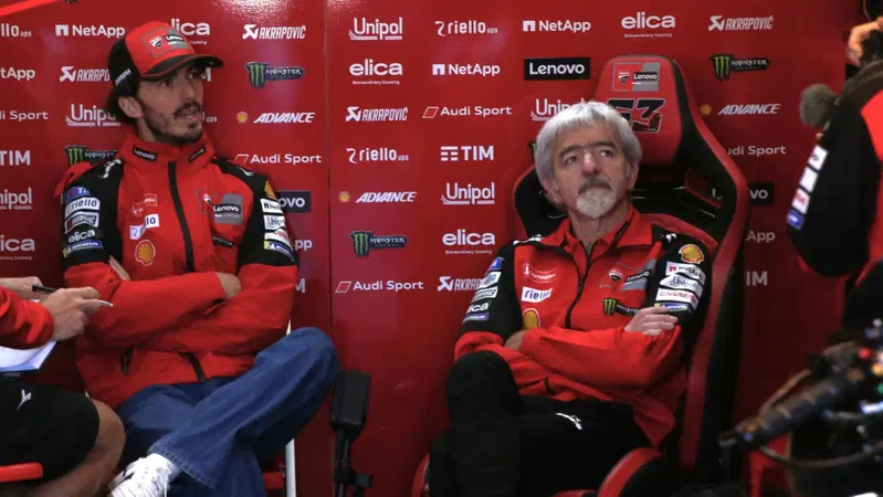 Bagnaia e Dall'Igna, quando al mattino la pista era ancora umida
