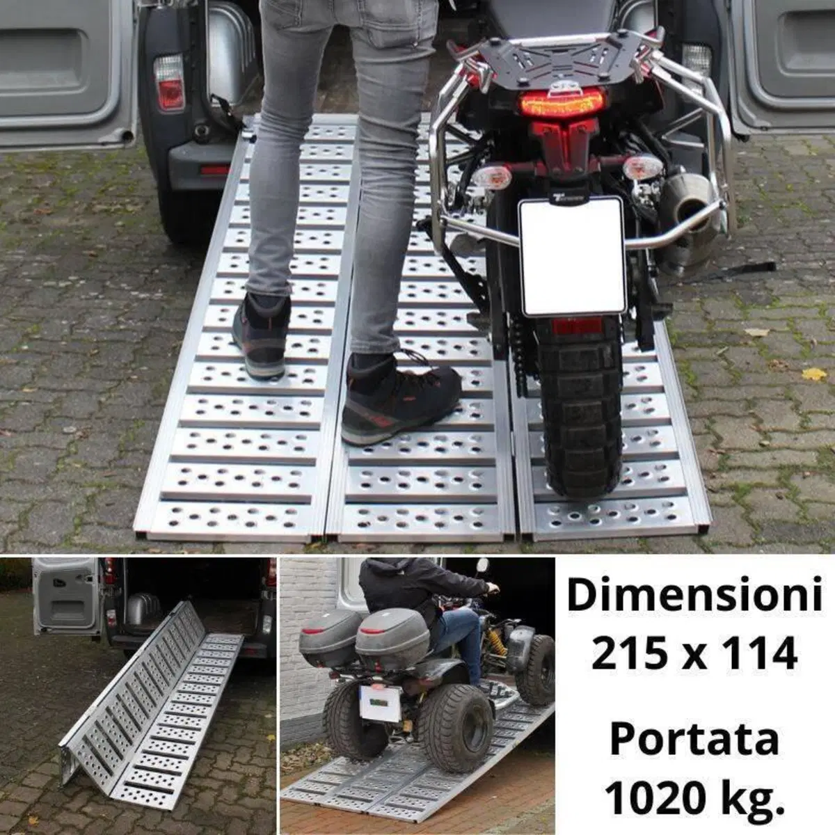 Rampa di Carico Extra Larga Pieghevole in Allumini Trutzholm