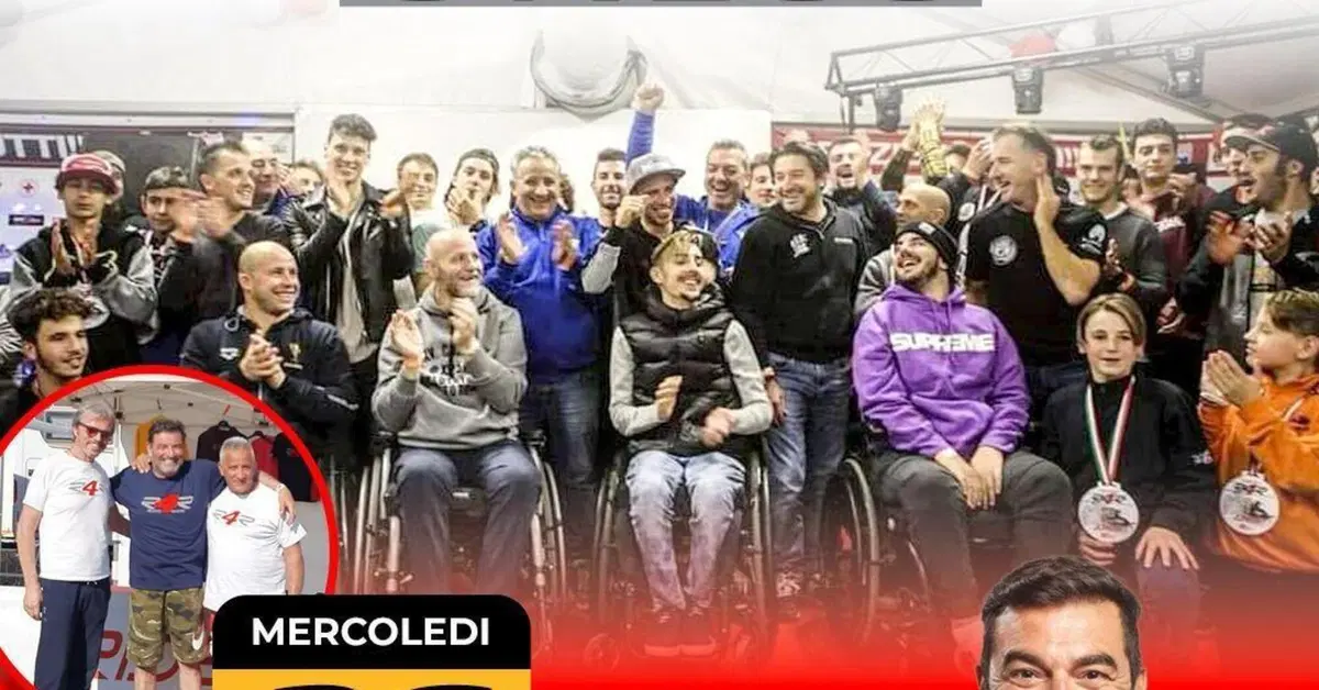 Max Giusti da Ciapa la Moto a Milano: serata benefica con asta di cimeli sportivi per Riders4Riders