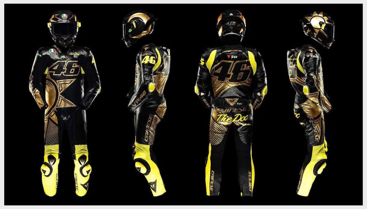 All’asta il kit Soleluna Vale46: l’iconico completo Dainese di Valentino Rossi per UNICEF (7)