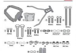 Portapacchi GIVI sr2149 bauletto Monokey/Monolock